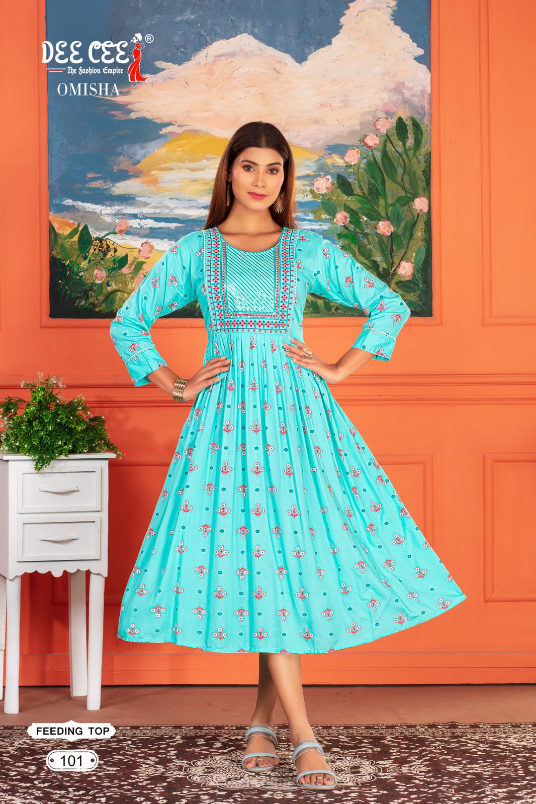 Omisha By Deecee Designer Rayon Printed Kurtis Wholesale Price In Surat

